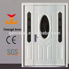 Glass insert steel entry door with side lite